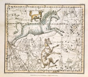 Monoceros, z „Atlasstial Atlas”, wyd. w 1822